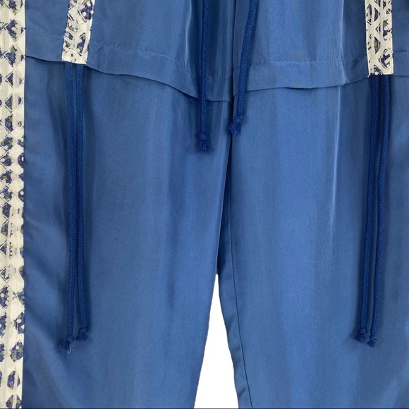 Edun Indigo Dye Silk Drawstring Pant - Picture 4 of 8